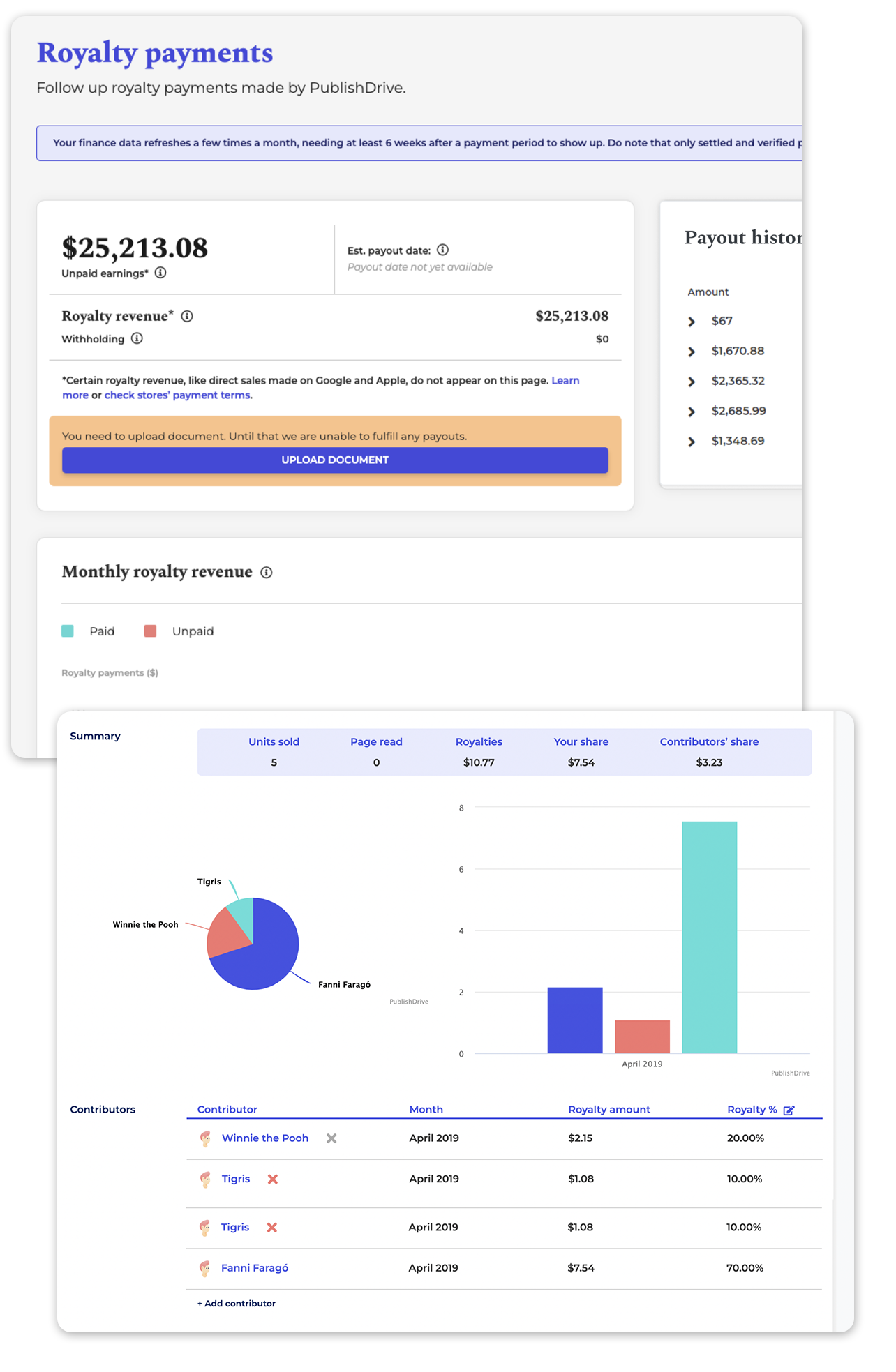 book royalty tracking software